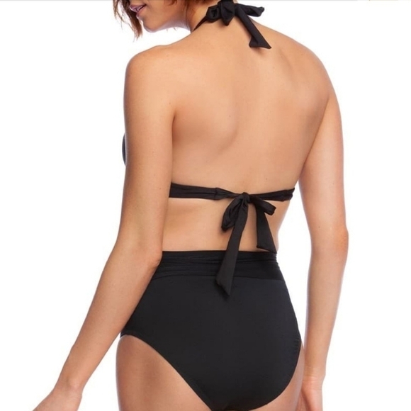 TRINA Turk Black Bikini Top sz 0 NWT - Picture 2 of 8